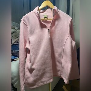 Pink L.L. Bean Quarter Zip Fleece